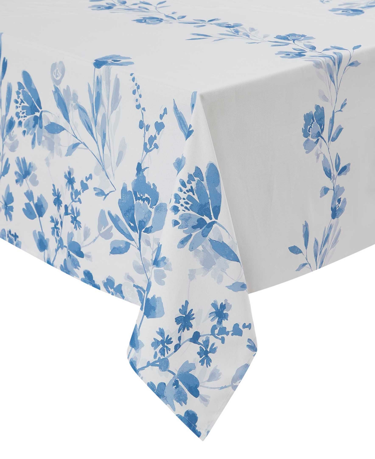 Izod Mystic Floral Tablecloth, 52" X 70" In Blue