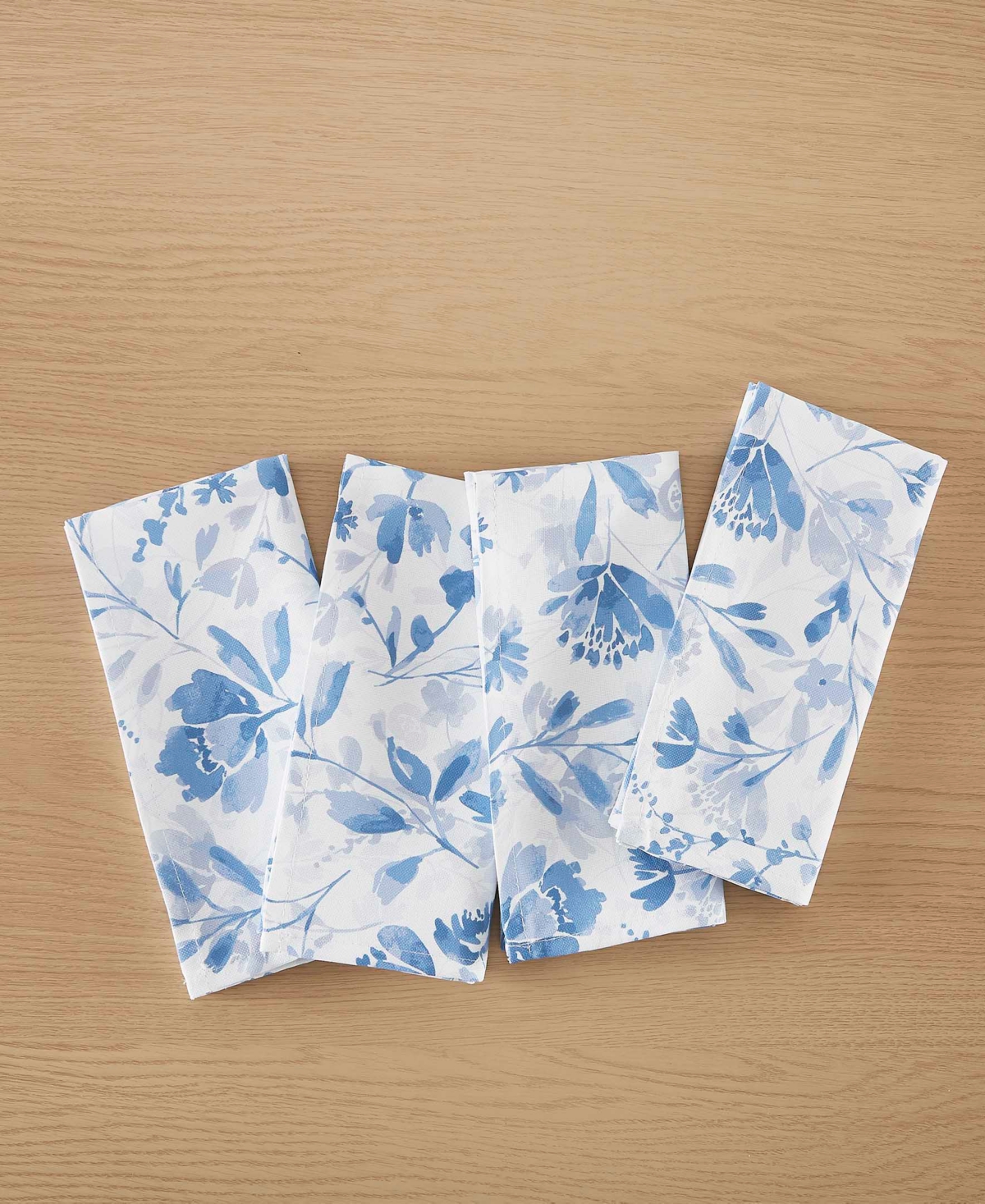 Izod Mystic Floral Napkins, Set Of 4 In Blue