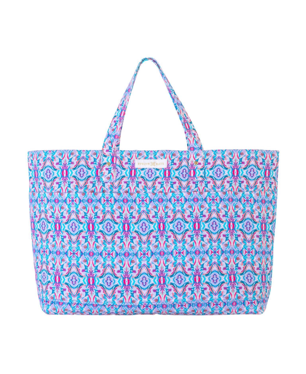 Patterned Quilted Tote Bag - Abaco