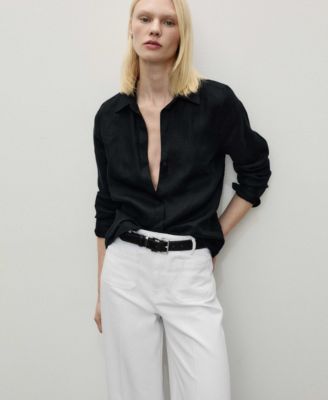 Women's Pocketed Wide Leg Jeans