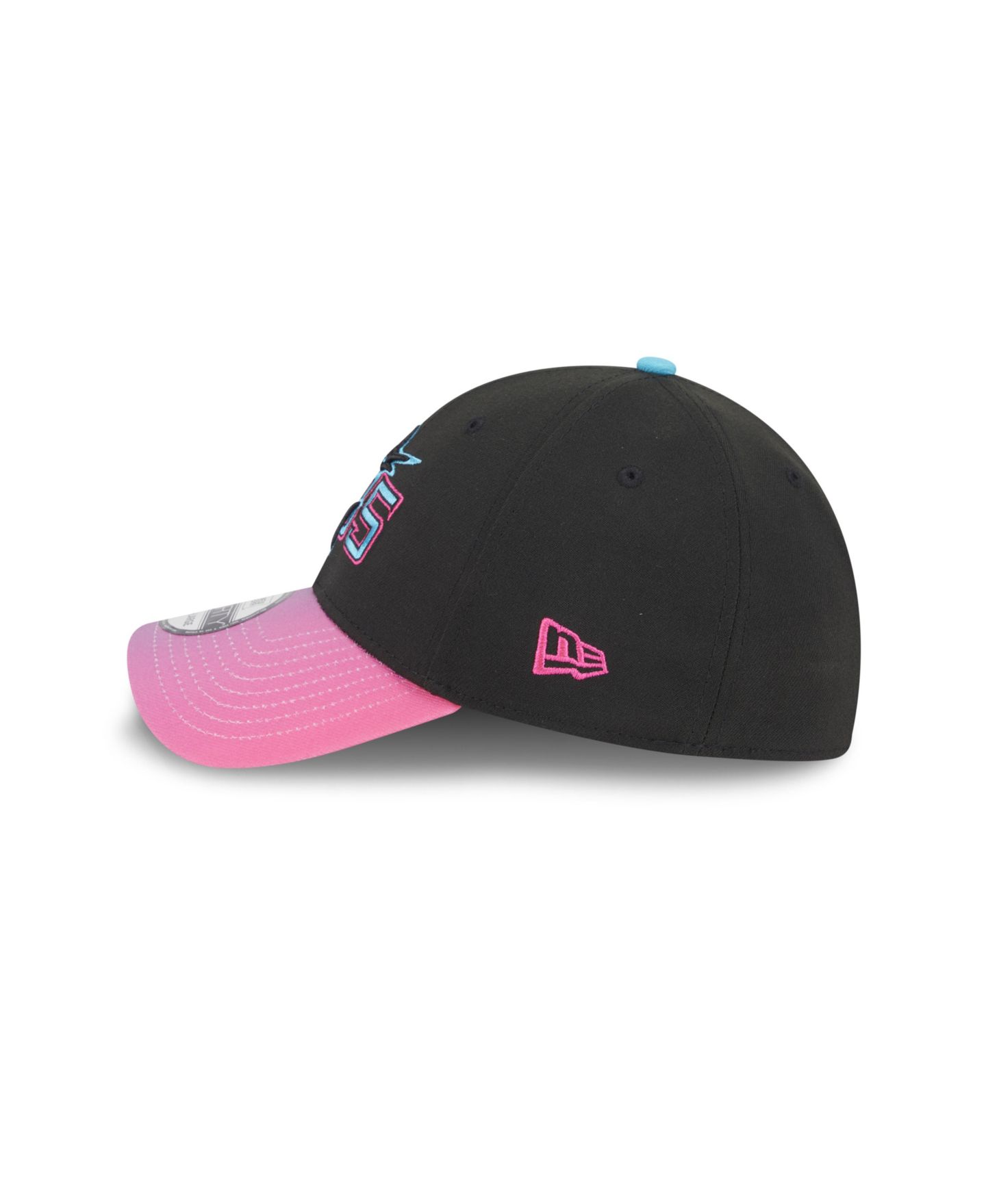Мужская кепка New Era Black Miami Marlins 2025 City Connect 39THIRTY Flex Hat — фото 4