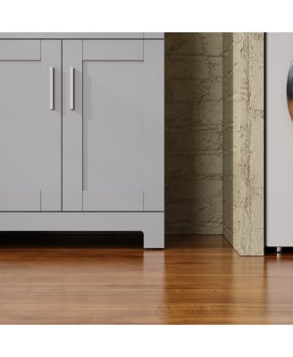 24" Bathroom Vanity Cabinet with Stainless Steel Sink