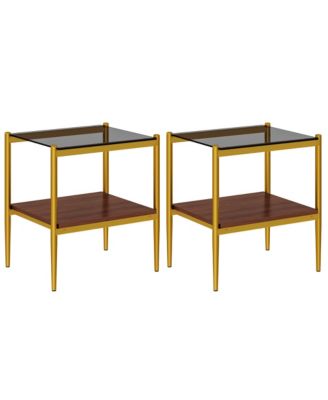 Modern 3-Piece Glass Coffee and End Table Set