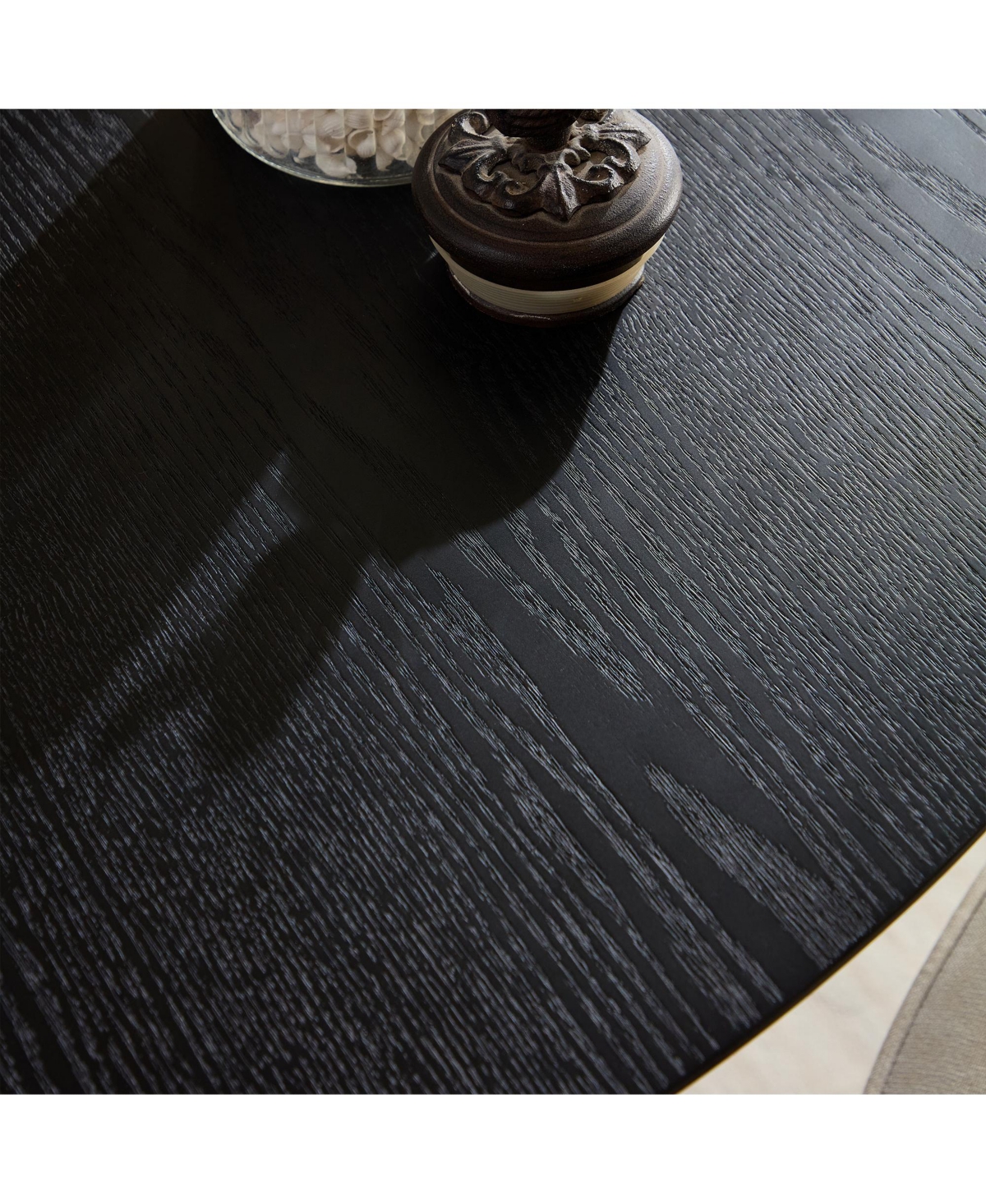 Streamdale Furniture47.24" Round Modern Style Mdf Wood Dining Table in Black Suitable for Kitchen, Living Room, Cafe, Milk Tea Shop