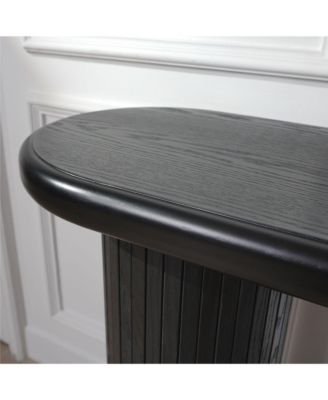 Streamdale Black Fluted Console Table - 56" Entryway/Sofa Table for Living Room