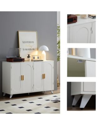 Streamdale Modern 4-Door Buffet Cabinet with Removable Shelves