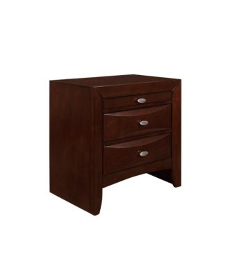 Charming Wood Nightstand with Three Drawers for Bedroom