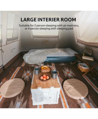 Village Camping Tent,4/6/8 Person Tents for Camping, 60S Easy Setup Instant Tent for Family Camping, Car Camping