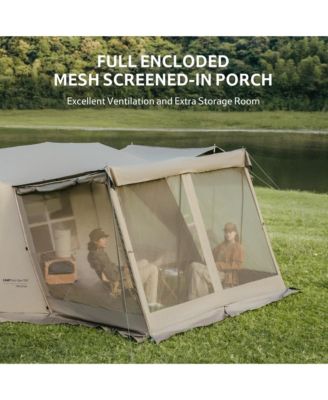 Village Camping Tent,4/6/8 Person Tents for Camping, 60S Easy Setup Instant Tent for Family Camping, Car Camping