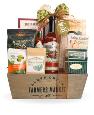 Alder Creek Gift Baskets Bloody Mary Wood Crate Gift, 10 Pieces - Macy's