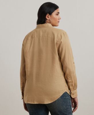 Plus Size Roll-Tab Shirt