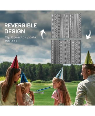 Reversible Outdoor Rug: Waterproof Plastic Straw Carpet for Outdoor and RV Use