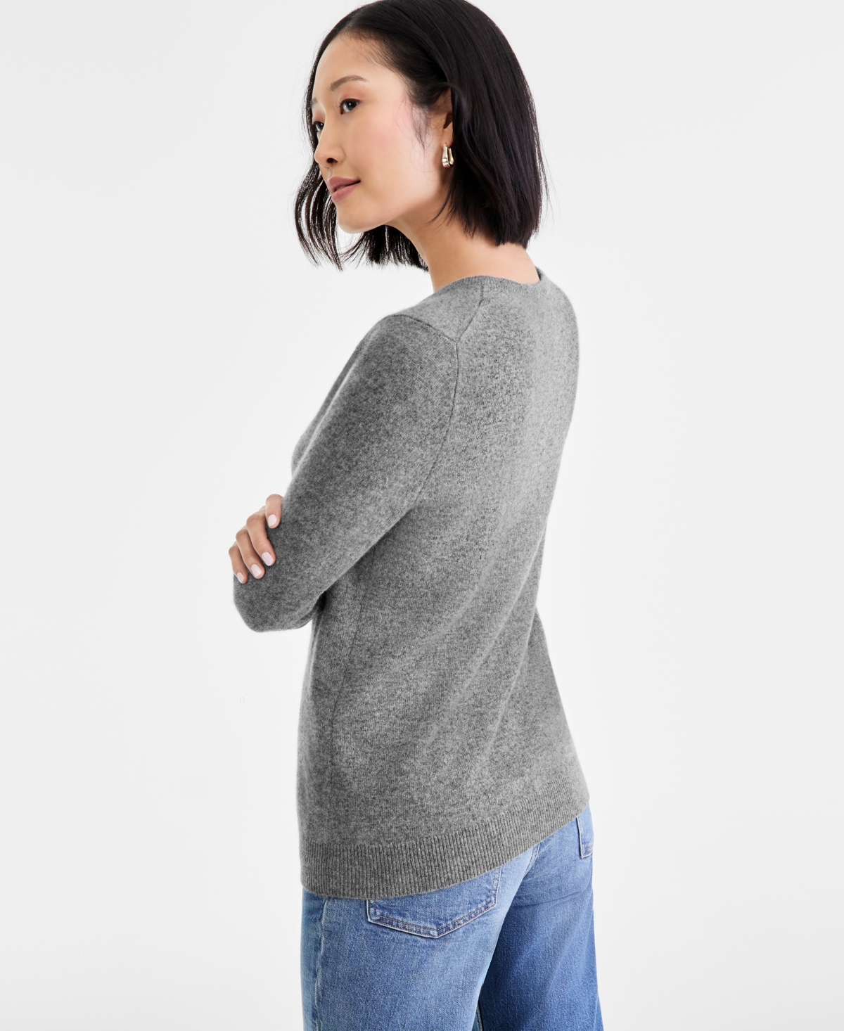 Charter Club Women's Long-Sleeve 100% Cashmere Crewneck Sweater, Macy's Exclusive
