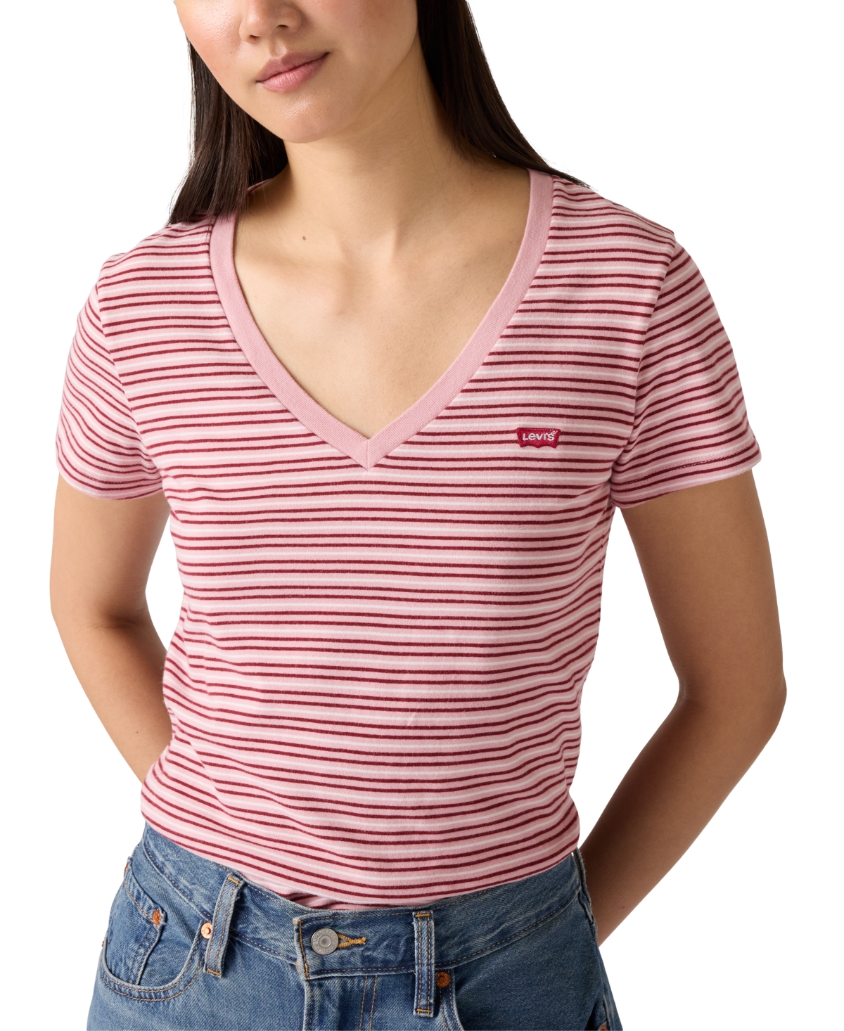 Levi's Women's Perfect Cotton V-neck Short-sleeve T-shirt