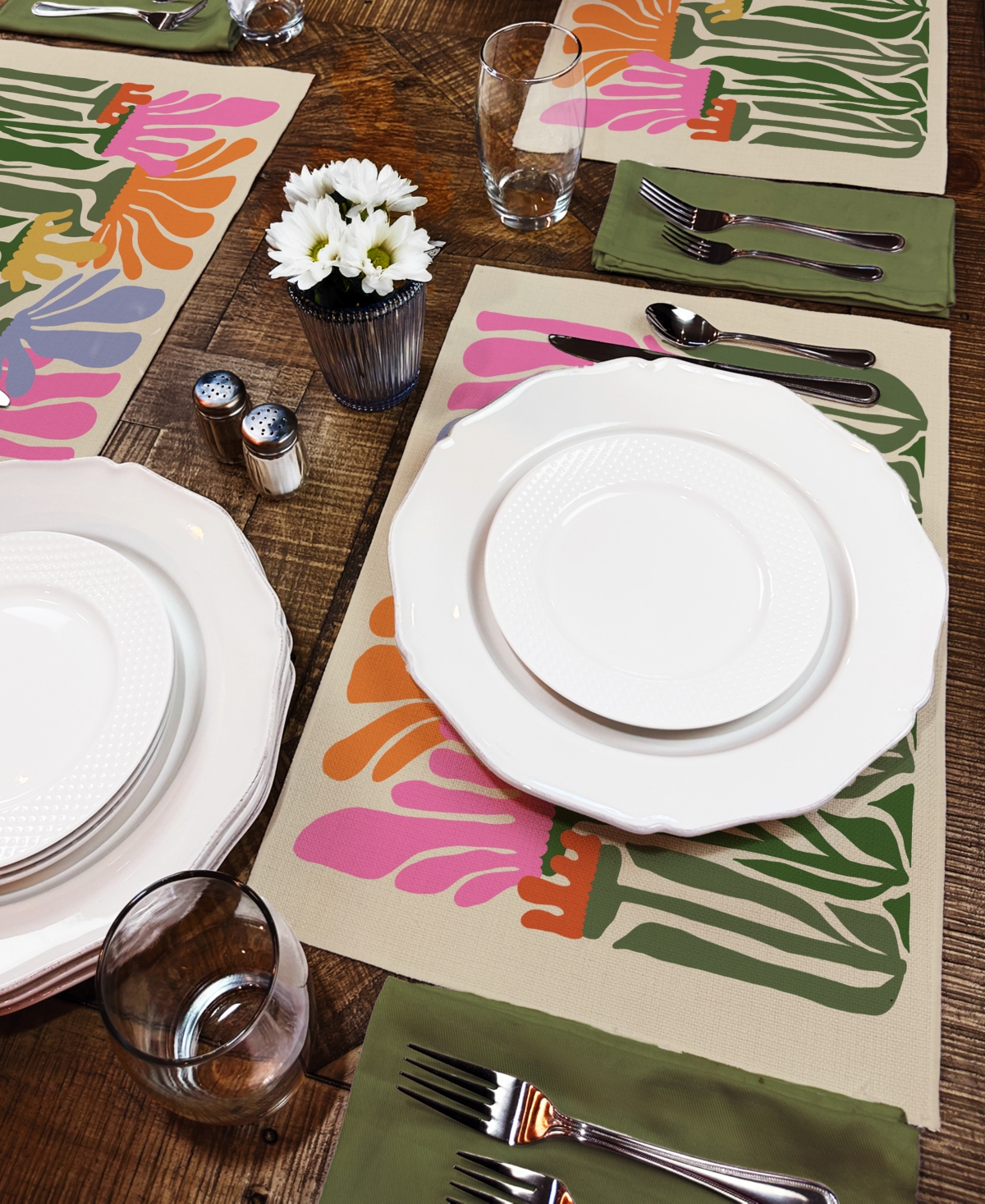 Counterart Matisse Garden Premier Fabric Placemats, Set Of 4