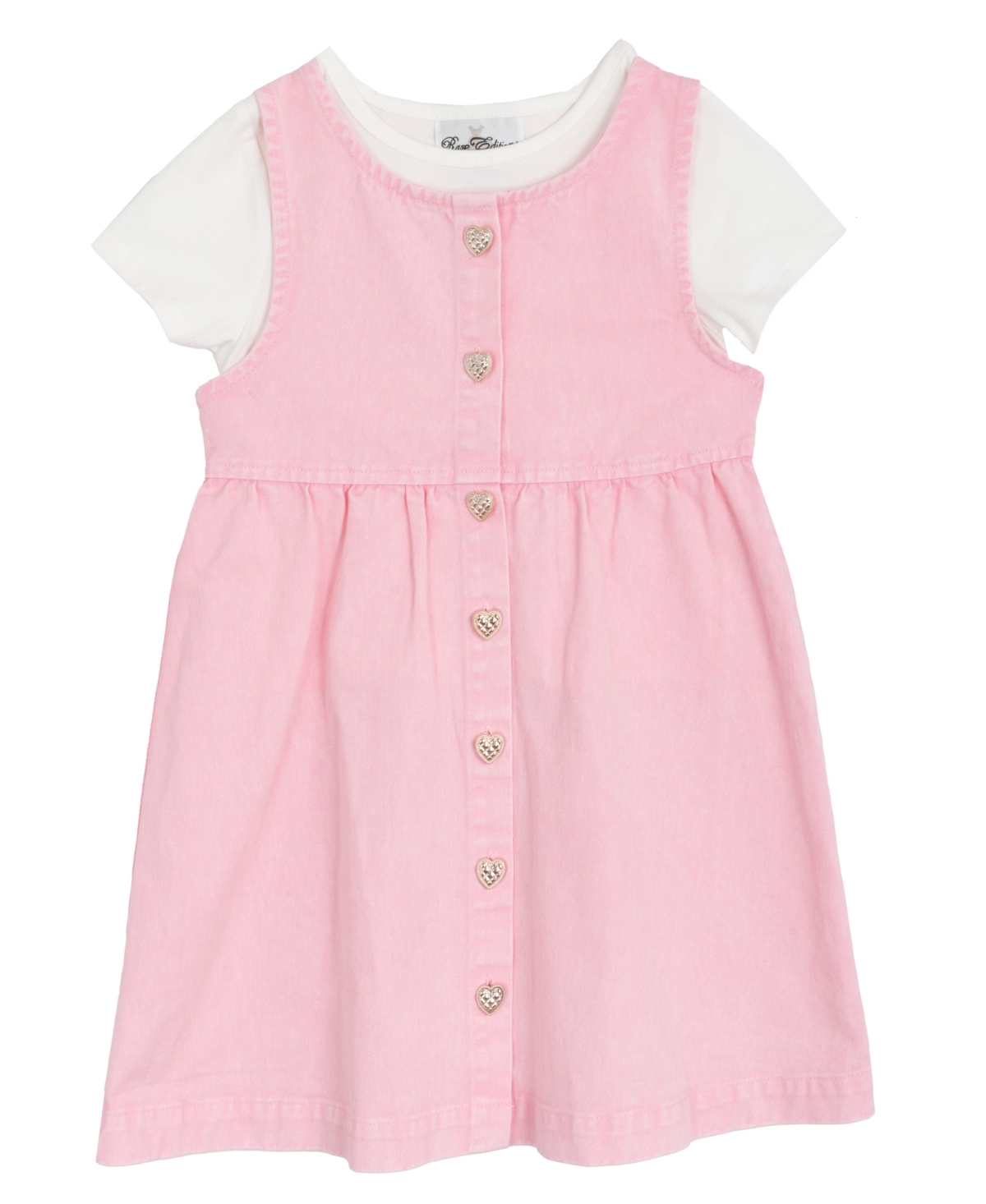Sparkle & Shine Toddler And Little Girls 2-piece T-shirt And Denim Dress Set