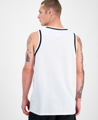 Men's Miami Drapes Slim Fit Textured Graphic Tank