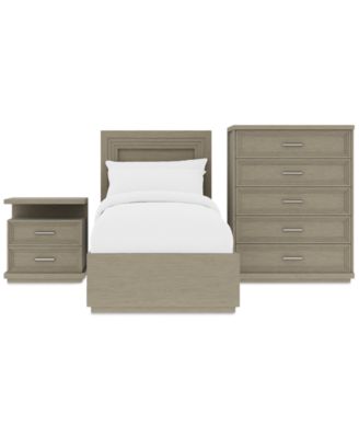 Furniture - Cascade 3-Pc. Bedroom Set (Twin Bed, Chest & Nightstand)