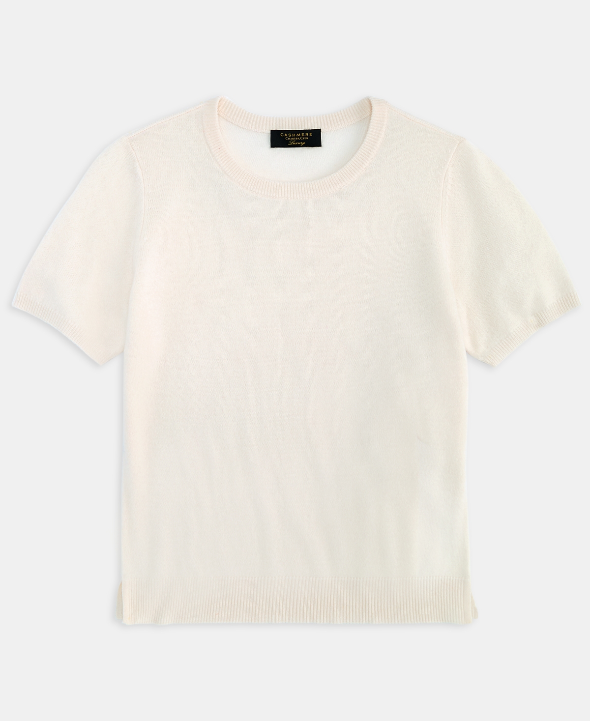 Charter Club Women's 100% Cashmere Crewneck Short-sleeve Sweater, Macy's Exclusive In Multi