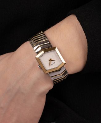 Women's Swiss Teffetas Two-Tone Stainless Steel Bracelet Watch 35mm