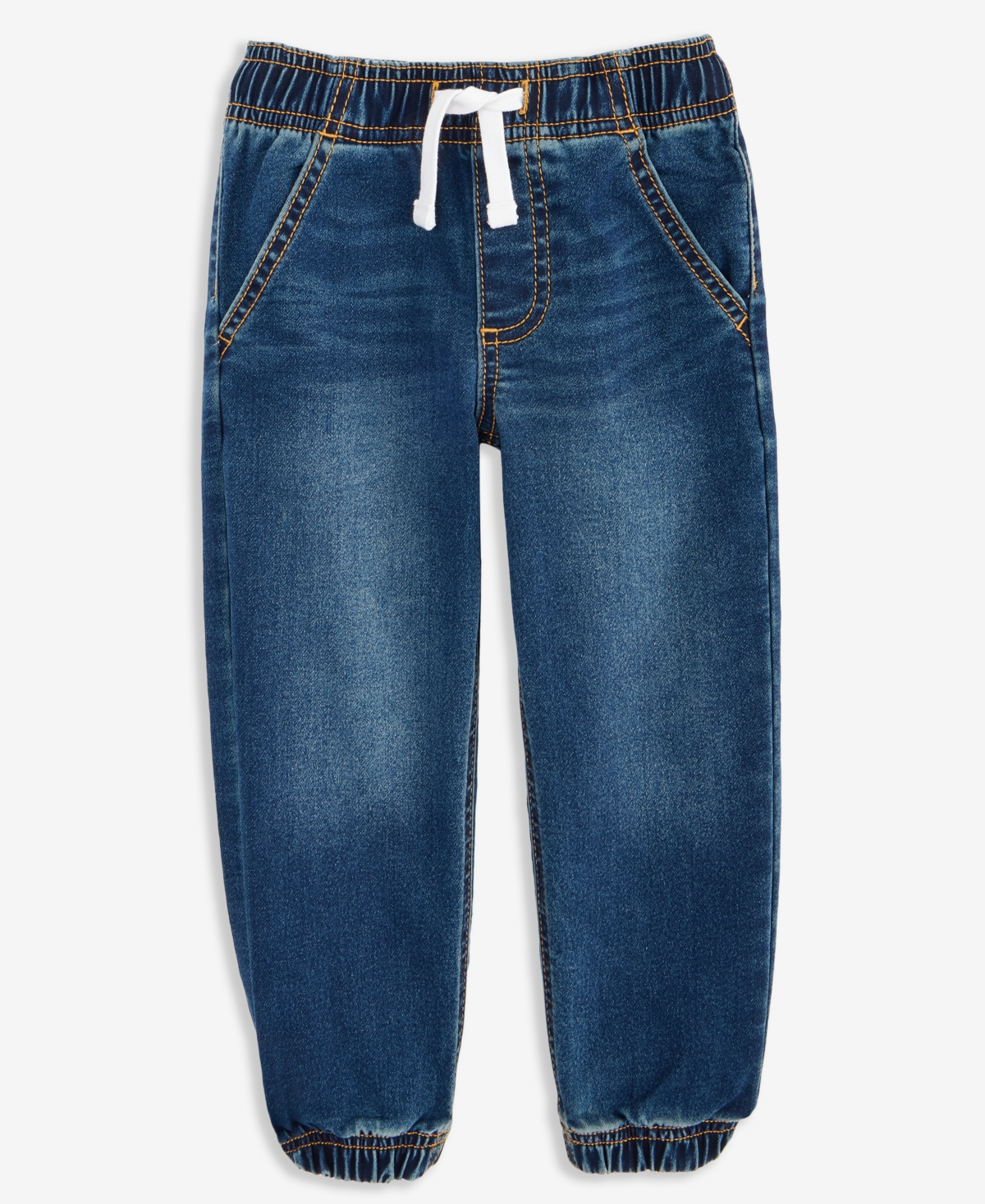Epic Threads Toddler Boys 2t-4t Fulton Knit Denim Jogger Jeans, Exclusively At Macy's In Blue