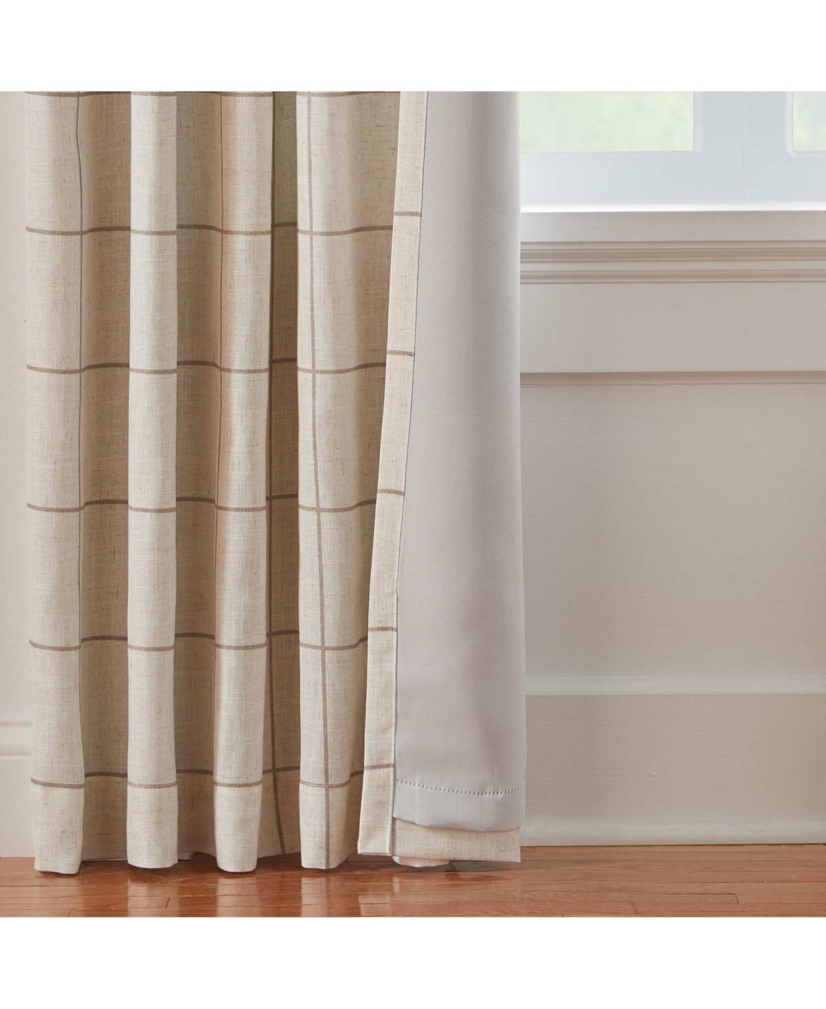 Elrene Home Fashions Brighton Windowpane Plaid Blackout Window Curtain Panel