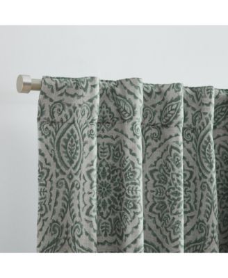 Giovanni Medallion Linen Blend Window Curtain Panel