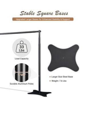 10x10 Ft Backdrop Stand & Roll Up Banner Stand Kit Tradeshow Exhibition Events