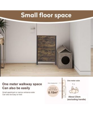 Slim Shoe Cabinet with Flip Drawers, Hidden Storage for Entryway