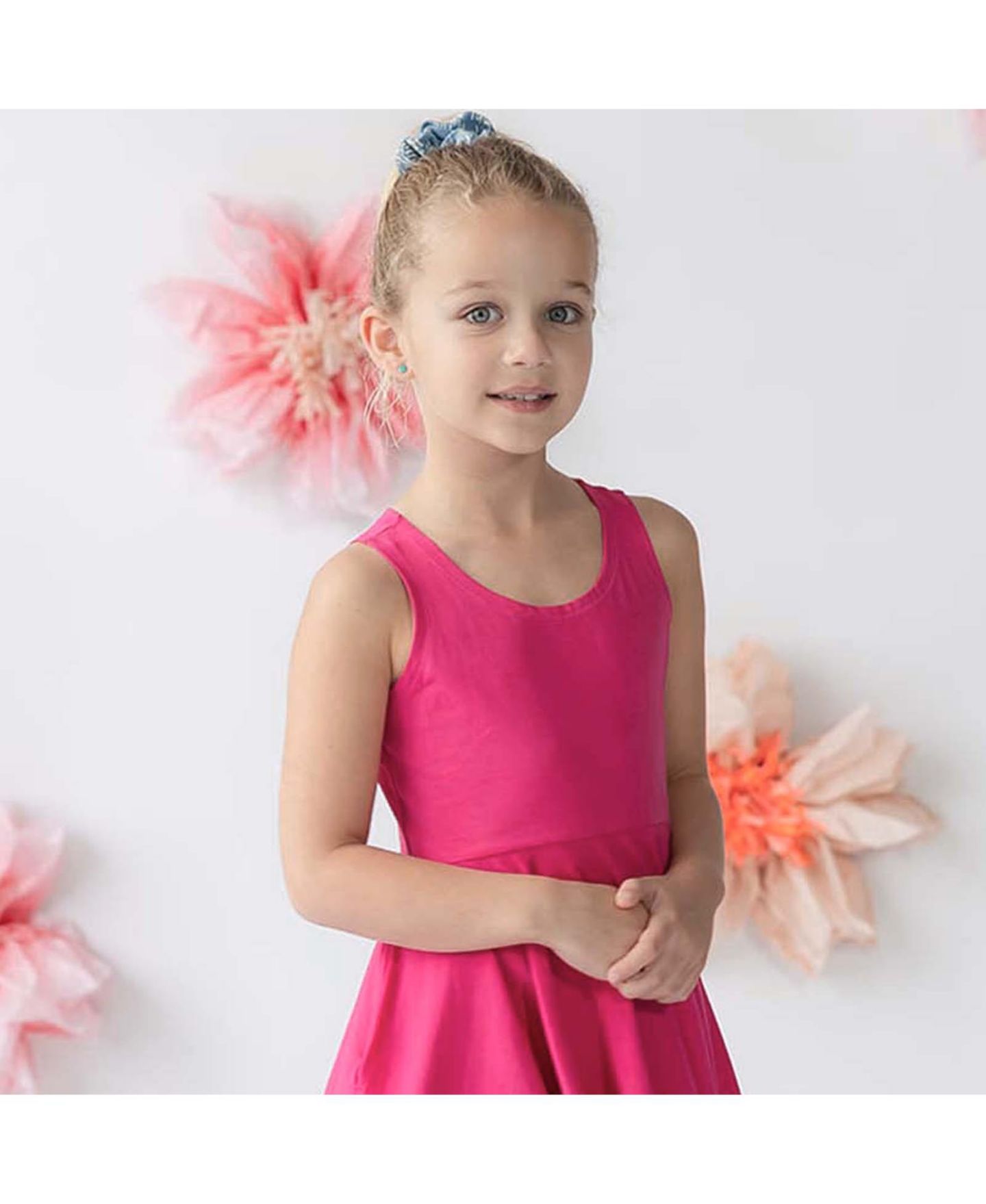 Платье Mightly Fair Trade Cotton Sleeveless Twirl Dress для девочек, цвет: Begonia — фото 3