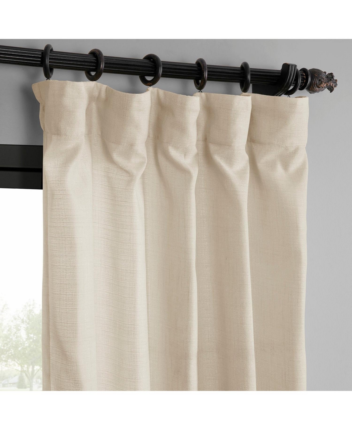 Half Price Drapes Pink Raw Weave Linen Curtains (2 Panels) Rod Pocket Window Curtains And Drapes, 50w X 108l
