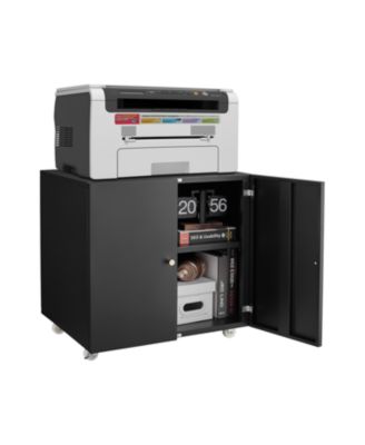 Streamdale Mobile Printer Stand with File Cabinet