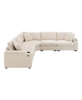 106" L-Shaped Sectional Sofa with USB