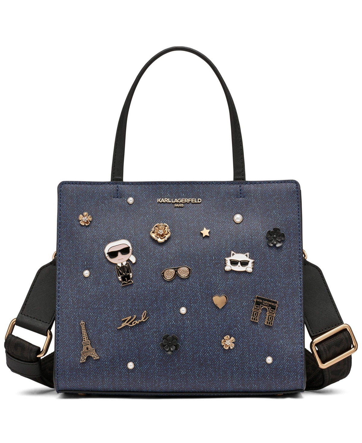 Shop Karl Lagerfeld Maybelle Satchel With Pins