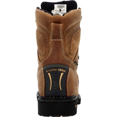 Men's Comfort Core Waterproof Low Heel Logger Work Boot