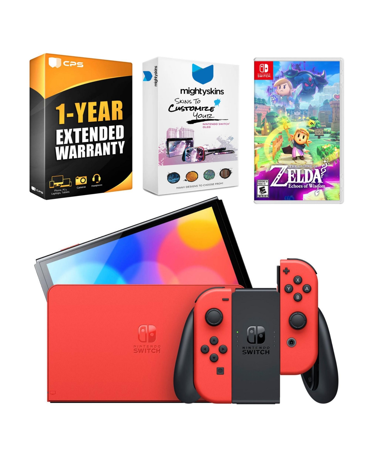 Nintendo Switch Oled Mario Red Edition with The Legend of Zelda: Echoes Of Wisdom