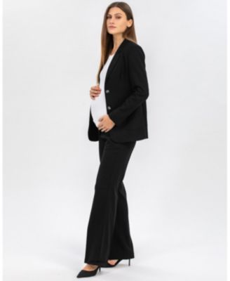 Maternity Tailored Linen Mix Textured Harper Blazer