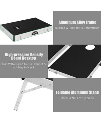 Cornhole Set with Foldable Design and Side Handle
