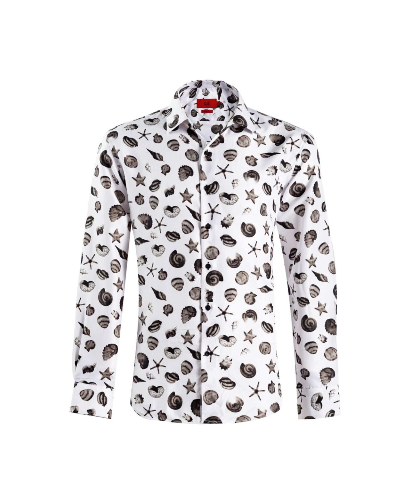 Рубашка Elie Balleh Slim Fit Sea Shell Print Shirt для мальчиков, цвет: Белый — фото 2