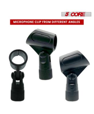 Microphone Clip Holder 2 Pieces with Screw Adapters 5/8 to 3/8 Inch