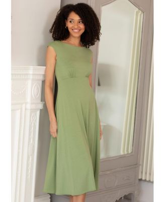 Women's Luna Boat Neck Sleeveless Midi Dress