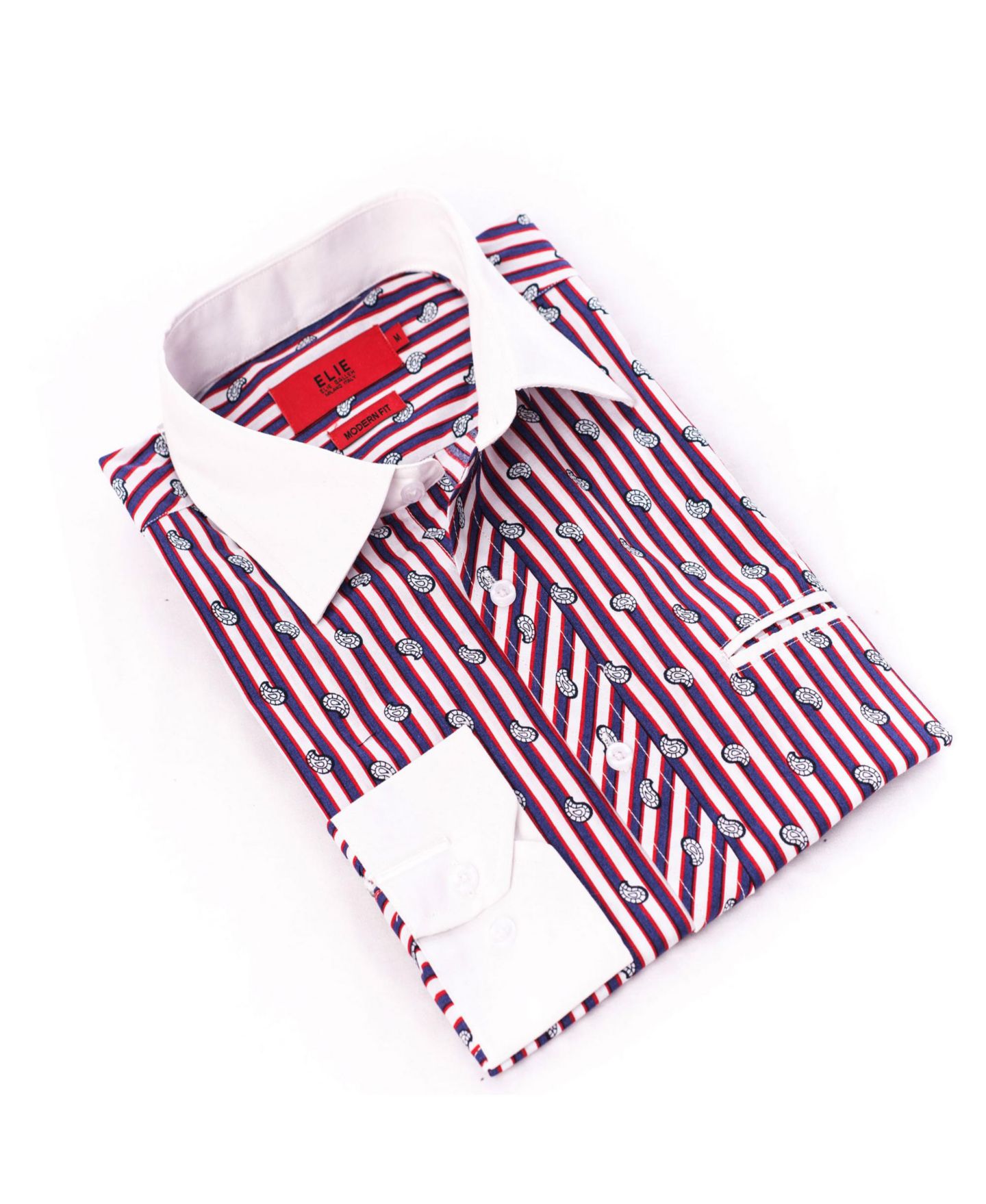 Рубашка Elie Balleh Red Slim Fit Printed Button-Down Shirt для мальчиков, цвет: Красный — фото 2