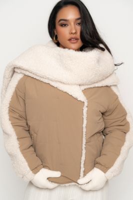 Women's Contrast Sherpa Jacket