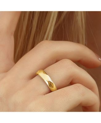 Sterling Silver Wide Hammered Ring