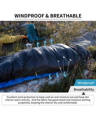 Ultralight Down Sleeping Bag, 650FP, 3-4 Season, Adults, 32-42, Waterproof, Compact, Camping, Hiking