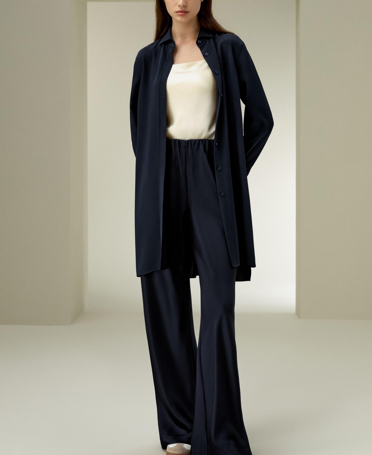 Lilysilk Women's Classic Longline Silk Shirt