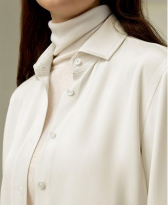Women's Classic Longline Silk Shirt