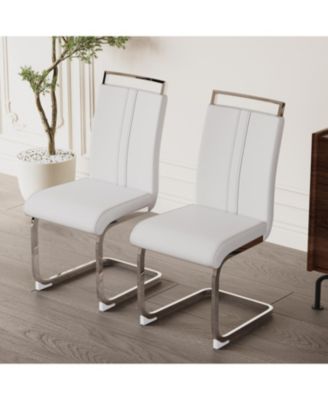 Streamdale Set of 2  Upholstered Fabric  C-Leg Base, Modern Style, Armless Design Dining Side Chair