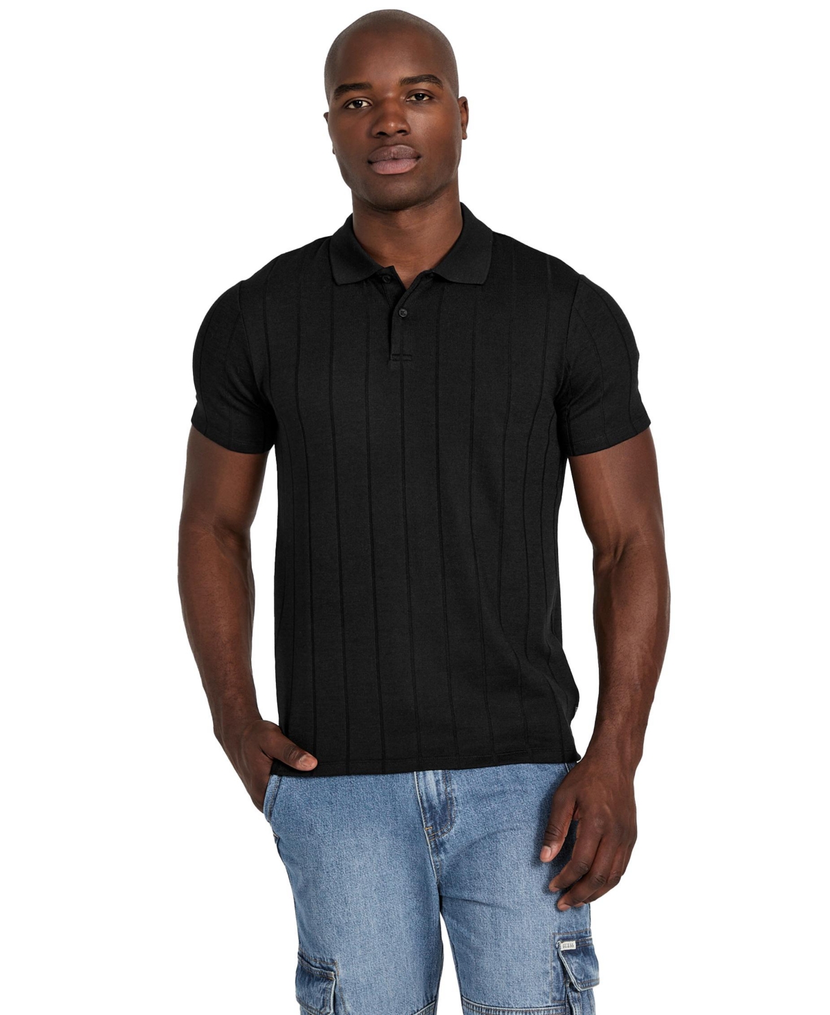 Men's Axel Rib Polo Shirt - Black