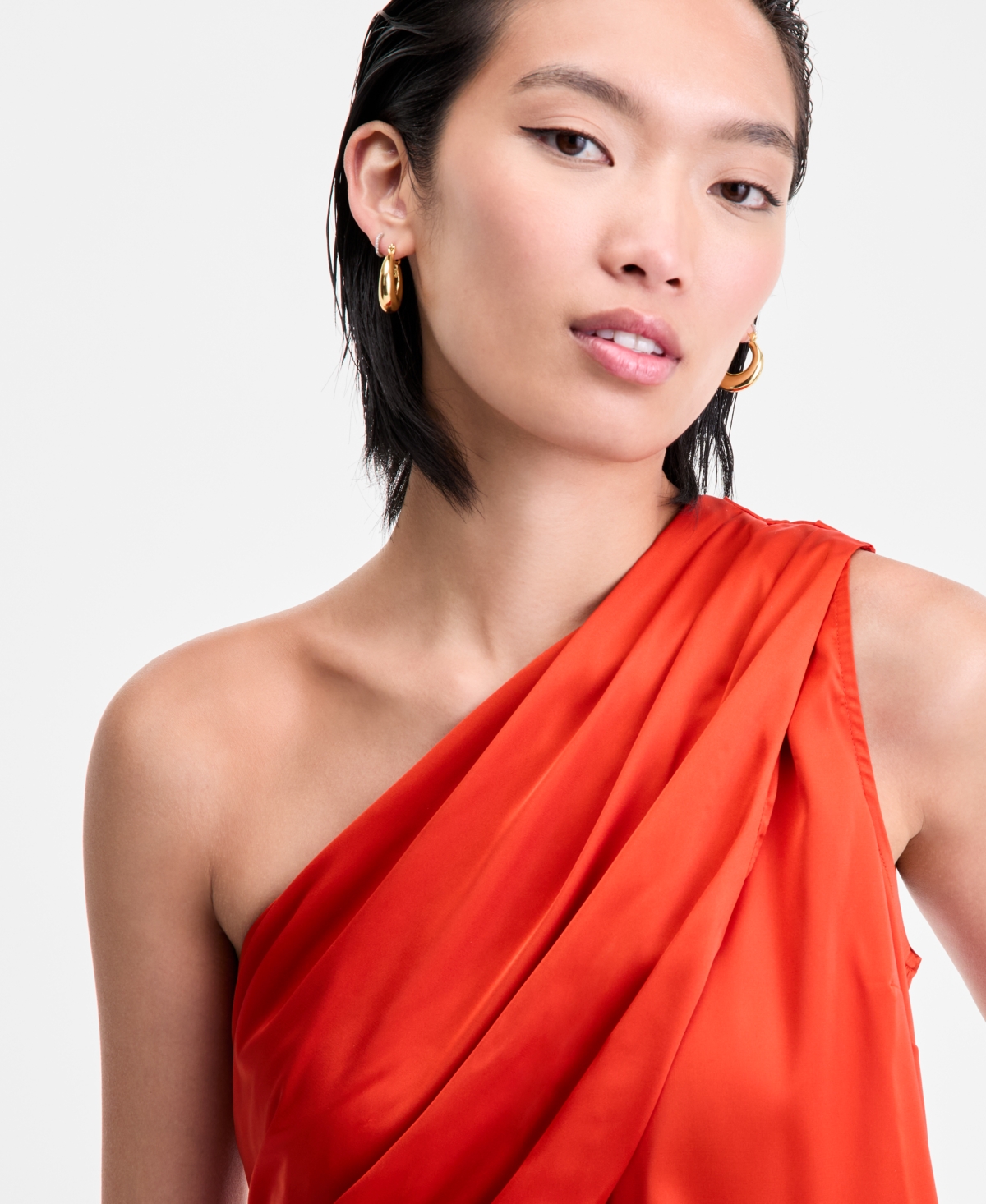 Inc International Concepts Women's One-shoulder Side-fringe Top, Exclusively At Macy's
